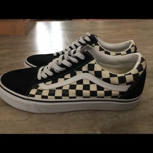Vans Primary Check Old Skool Shoes Size 10